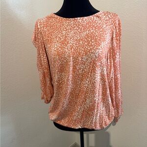 Simply Vera Vera Wang Coral and White Blouse